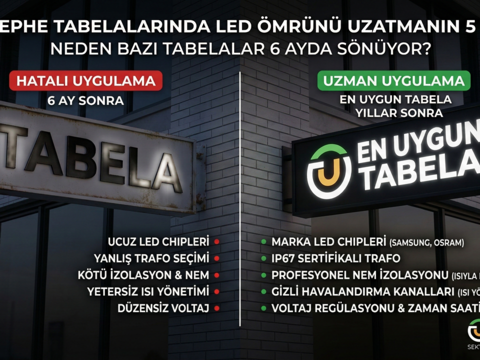 Dış Cephe Tabelalarında LED Ömrünü Uzatmanın 5 Yolu